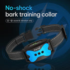 Dogrook no-shock bark collar for dogs with humane sound and vibration modes only.