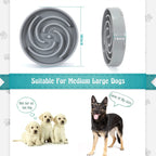 large slow feeder dog bowl non slip puzzle design slows eating for healthier digestion