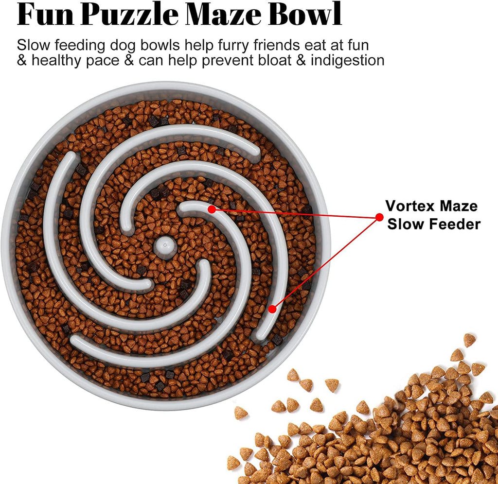 maze design large slow feeder dog bowl promotes slow eating and prevents gulping