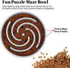 maze design large slow feeder dog bowl promotes slow eating and prevents gulping