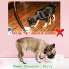 safe pet feeding comparison showing correct use of automatic water dispenser versus unstable bowl setup