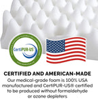 orthopedic dog bed certified and American made with USA quality badge