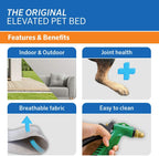 elevated pet bed promoting airflow joint relief and cooling comfort for dogs