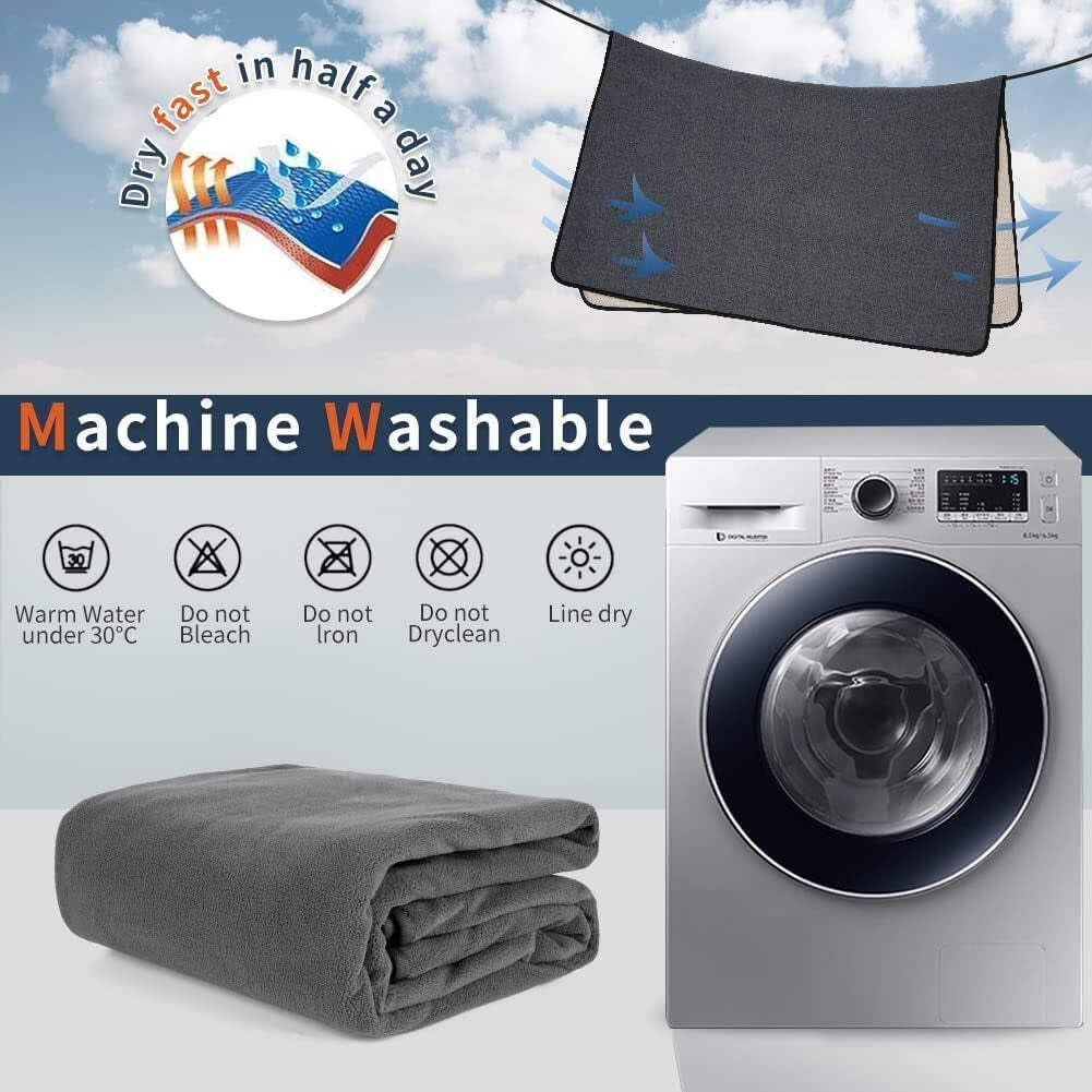machine washable reusable dog pee pad folded mat illustration showing easy cleaning durable waterproof multilayer design