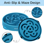 Large Slow Feeder Dog Bowls, Anti-Choking Puzzle Dog Food Bowls, Anti-Slip Interactive Feeding Slow down Eating, Bloat Stop Maze Dishes for Large Breeds 4 Cups Darkblue