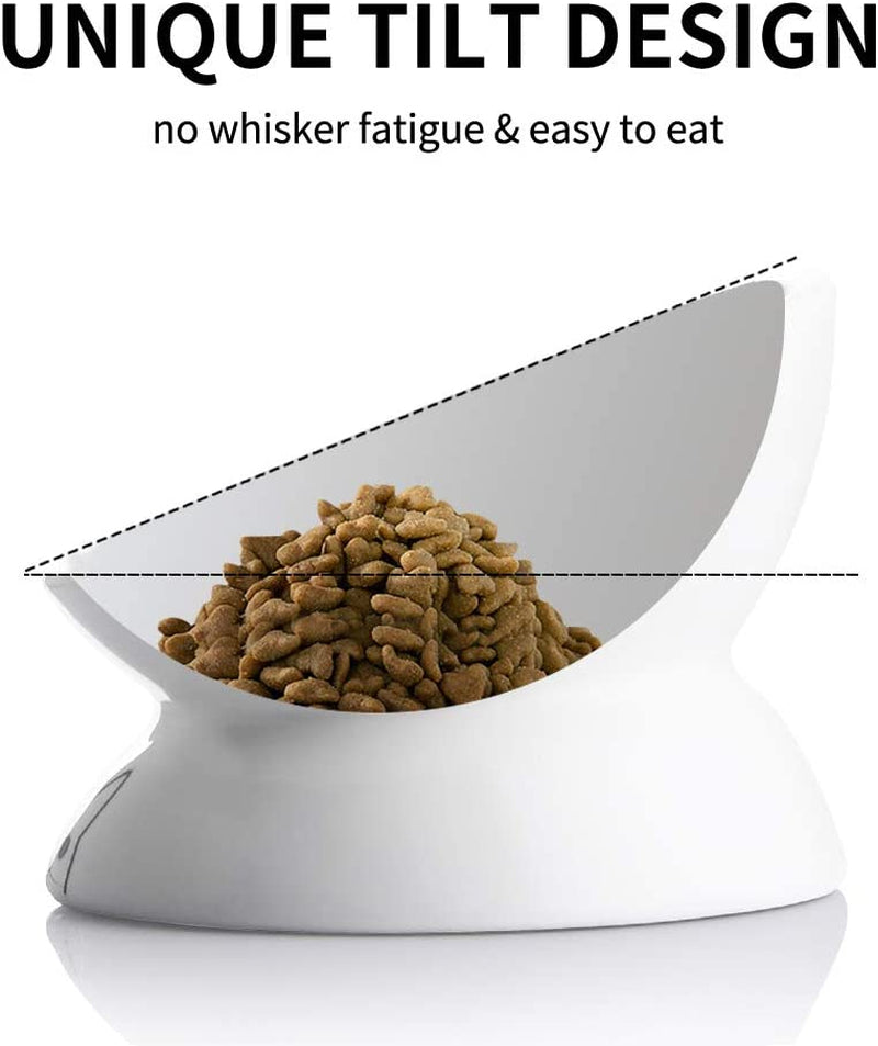 elevated ceramic cat food bowl whisker friendly design for stress free feeding