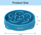Large Slow Feeder Dog Bowls, Anti-Choking Puzzle Dog Food Bowls, Anti-Slip Interactive Feeding Slow down Eating, Bloat Stop Maze Dishes for Large Breeds 4 Cups Darkblue