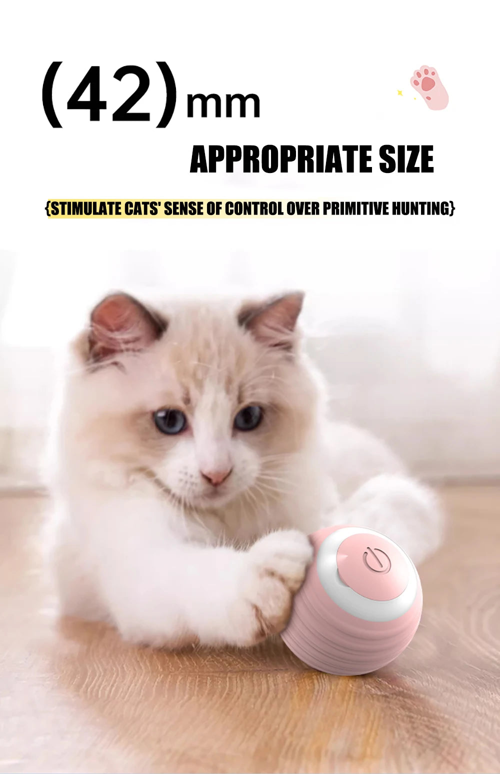 smart cat toy ball normal version durable abs material 42 mm size interactive rolling play for indoor cats