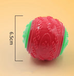 6.5 cm TPR dog ball durable squeaky toy size reference for dogs