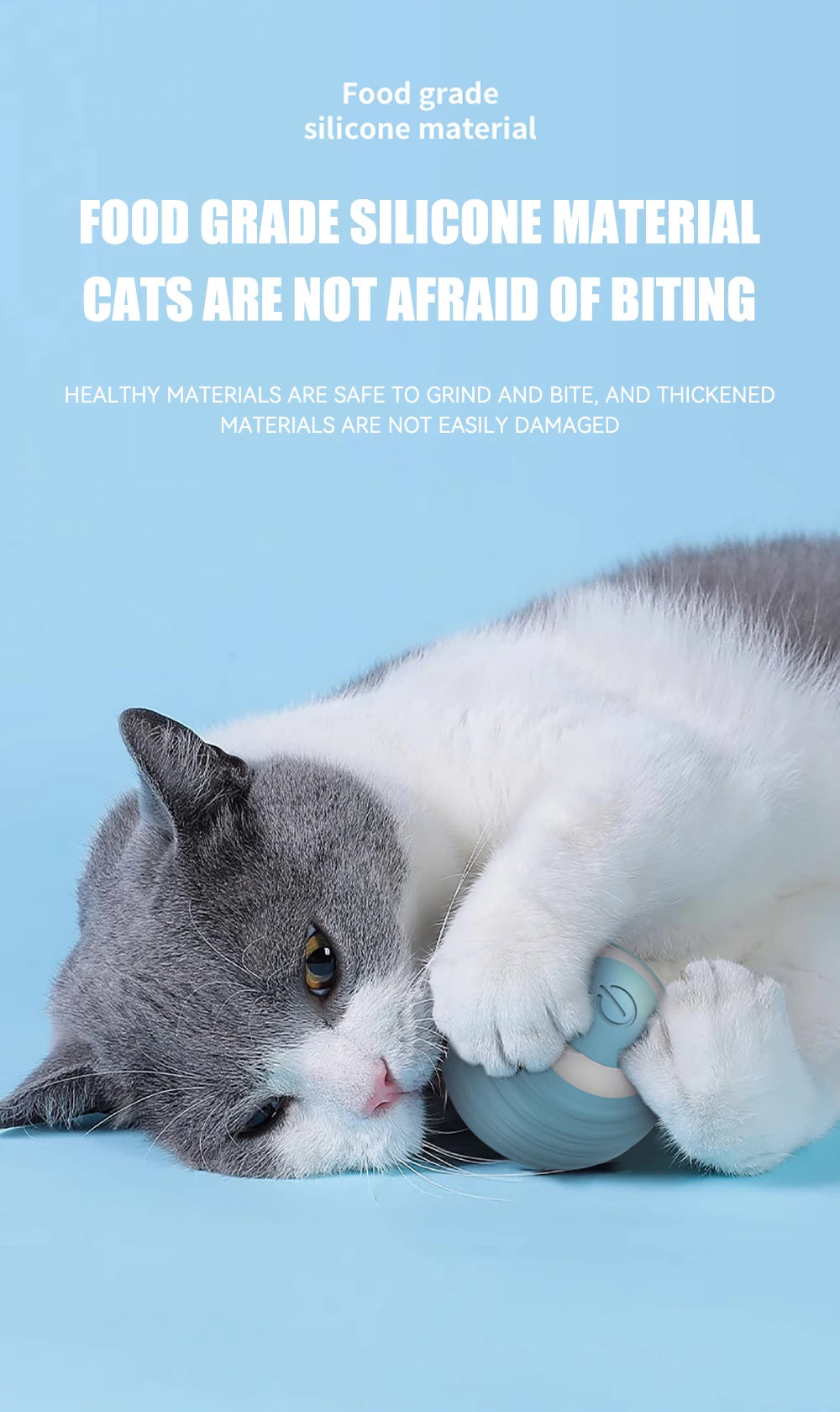 cat biting food grade silicone toy safe durable chewable material for healthy grinding and play