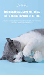 cat biting food grade silicone toy safe durable chewable material for healthy grinding and play