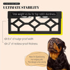 elevated dog bowls stand showing ultimate stability with 4.6 lb sturdy frame nudge proof width and reinforced thickness