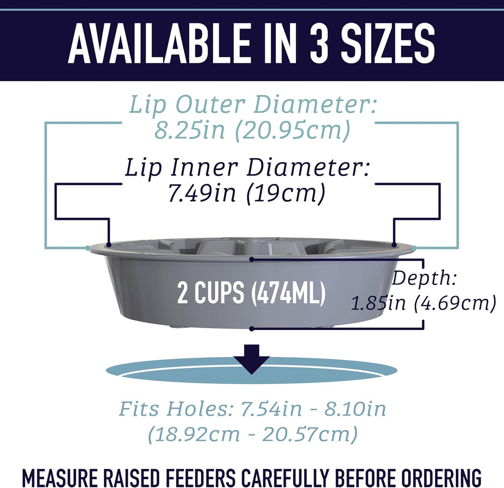 2 cup slow feeder dog bowl size reference puzzle design for portion control