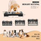 ergonomic elevated dog bowls promoting healthy feeding posture reducing neck and joint strain
